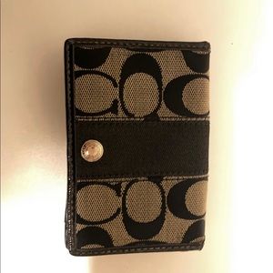 Coach monogram wallet black